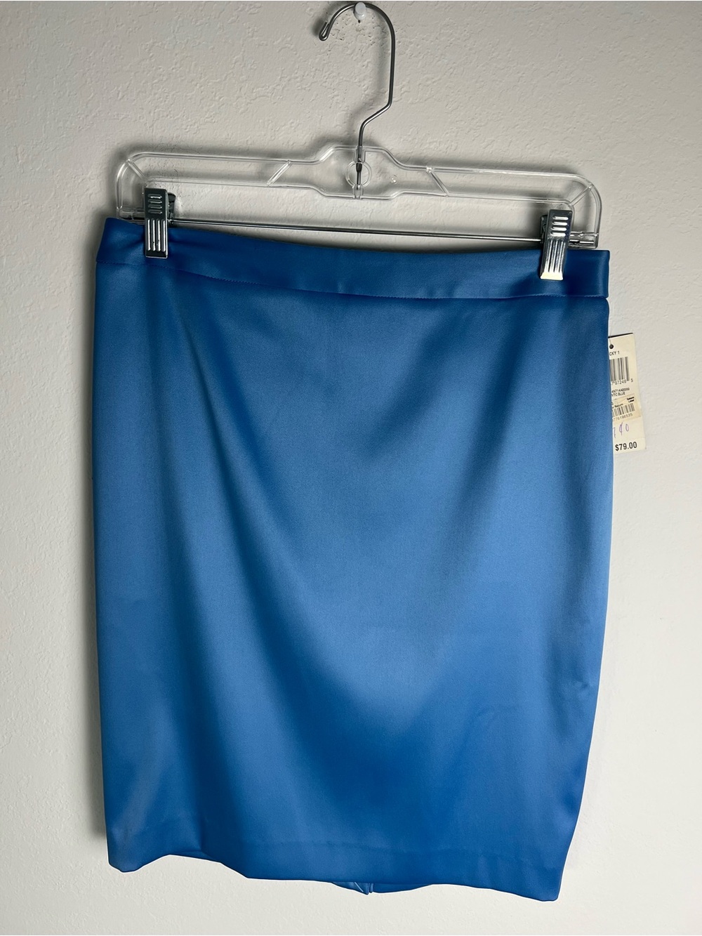 Inc International Concepts Blue Silky Pencil skirt Formal Evening Holiday Party